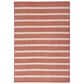 Nourison Positano POS03 Terracotta and Ivory 7" x 10" Indoor/Outdoor Area Rug, , large