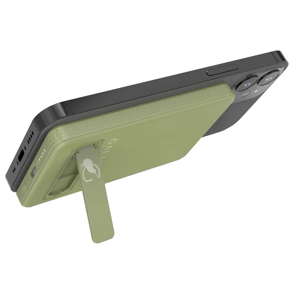 Gallevant MagCharge 5000mAh Wireless Power Bank with Kickstand in Olive, , large