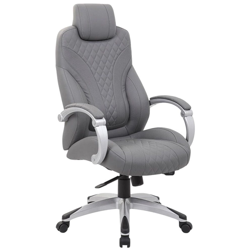Regal Co. Executive Chair with Gray Cushion in Silver, , large