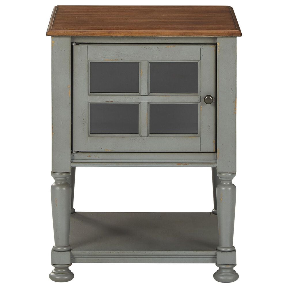 Ashley Mirimyn Accent Cabinet in Antiqued Gray, Brown and Clear, , large