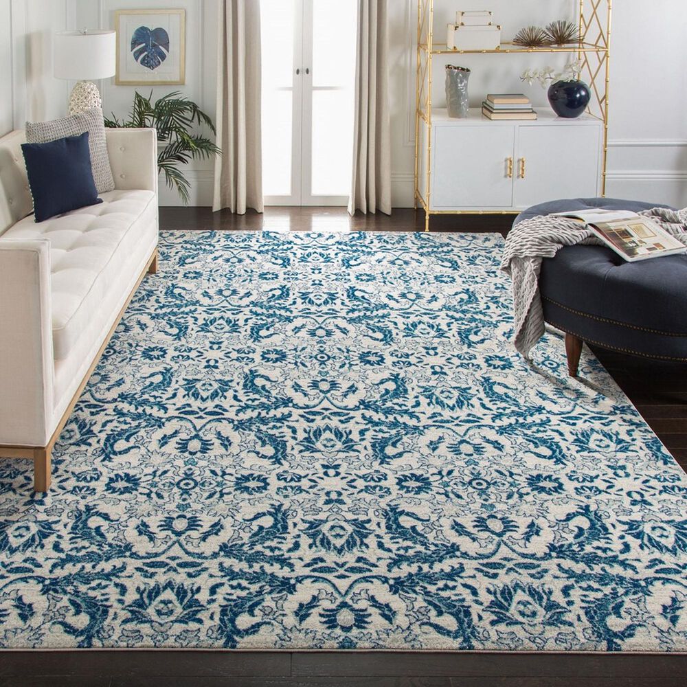 Safavieh Evoke EVK238C 10&#39; x 14&#39; Ivory and Blue Area Rug, , large