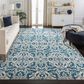 Safavieh Evoke EVK238C 10" x 14" Ivory and Blue Area Rug, , large