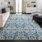 Safavieh Evoke EVK238C 10" x 14" Ivory and Blue Area Rug, , large