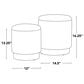 Lumisource Marla 2-Piece 16" Nesting Ottoman Set in Cream, , large
