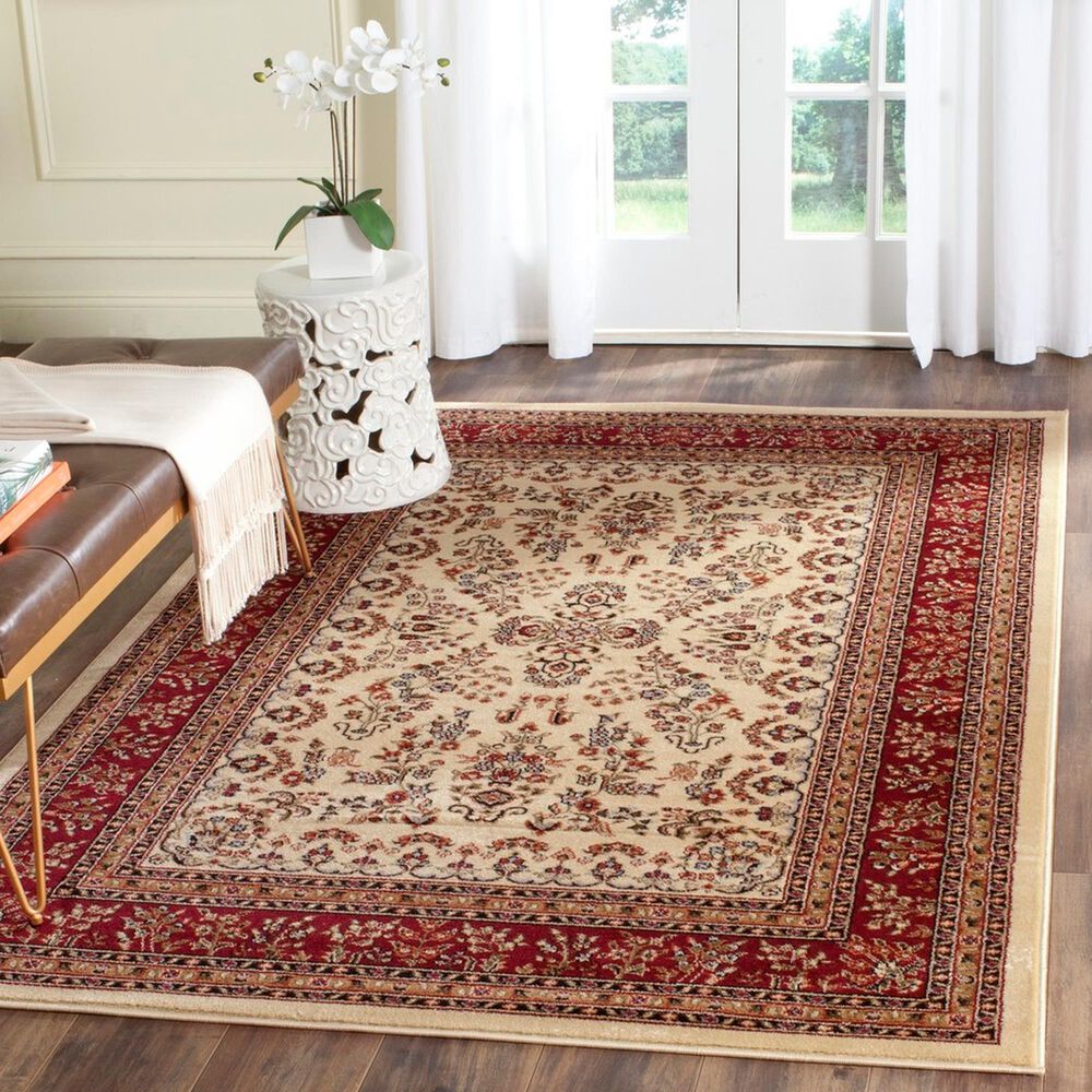 Safavieh Lyndhurst 4&#39; x 6&#39; Ivory and Red Area Rug, , large
