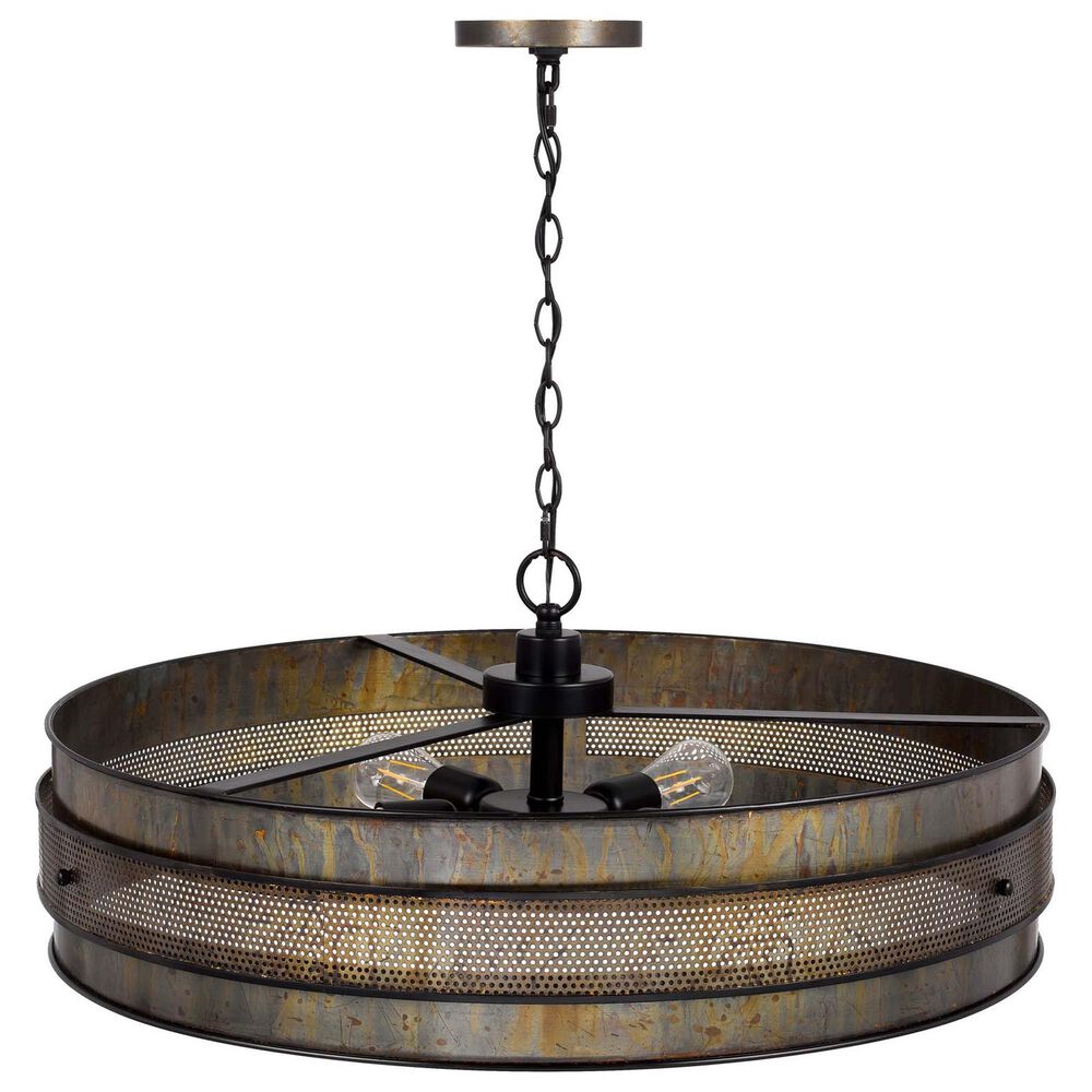 Cal Lighting Heraklion 5-Light Chandelier in Aged Bronze, , large