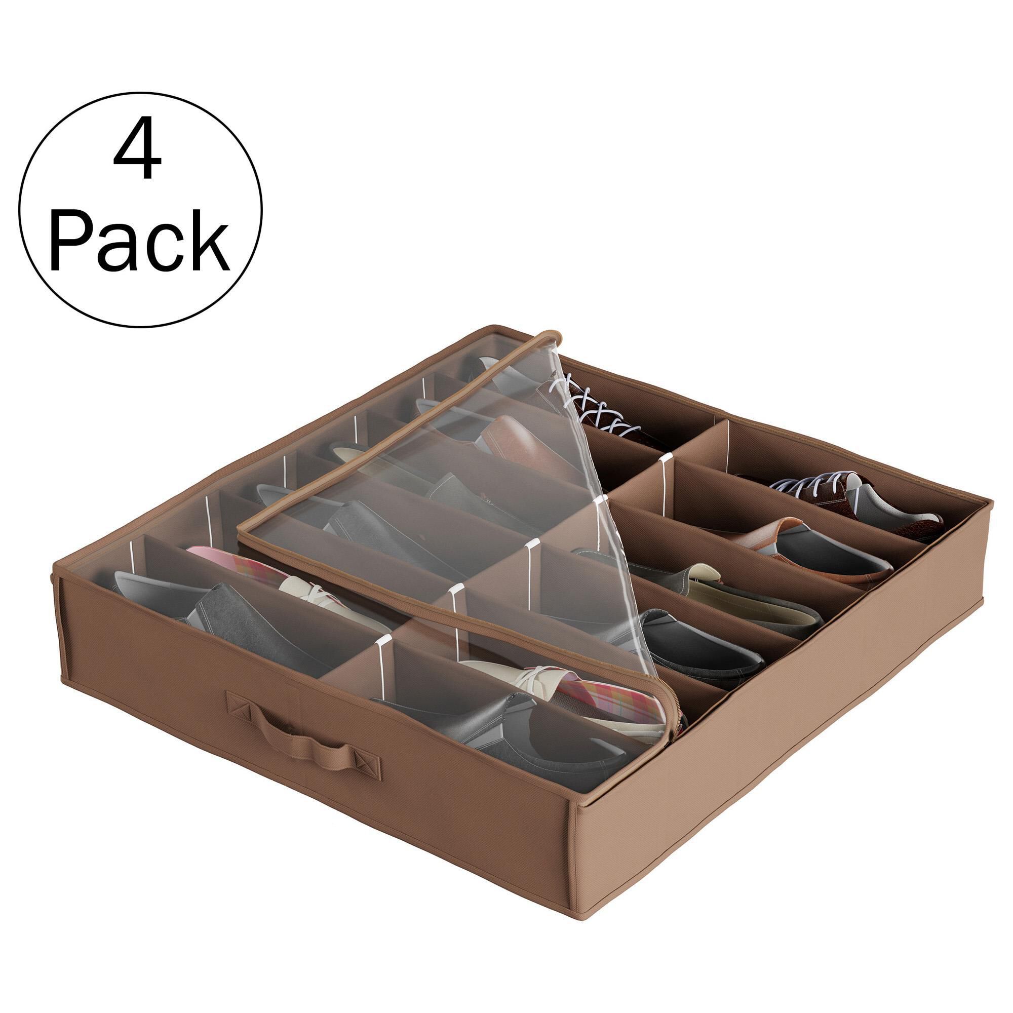 Shoe box storage deals under bed