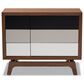 Baxton Studio Svante 6-Drawer Dresser in Walnut Brown, Dark Grey, Light Grey and White, , large