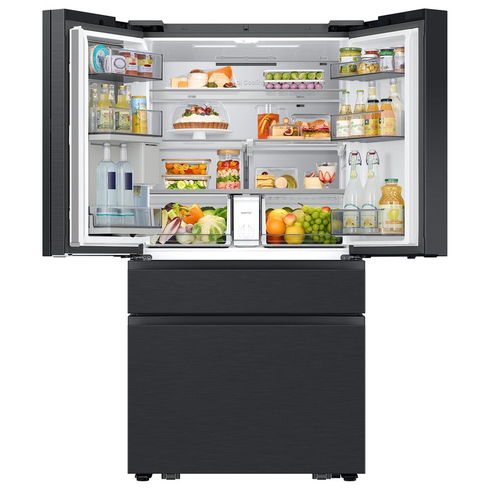 Samsung 28.6 Cu. Ft. Bespoke 4-Door French Door Refrigerator with AI Family Hub+ &amp; AI Vision Inside in Charcoal Glass and Black/Charcoal, , large
