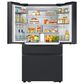 Samsung 28.6 Cu. Ft. Bespoke 4-Door French Door Refrigerator with AI Family Hub+ & AI Vision Inside in Charcoal Glass and Black/Charcoal, , large