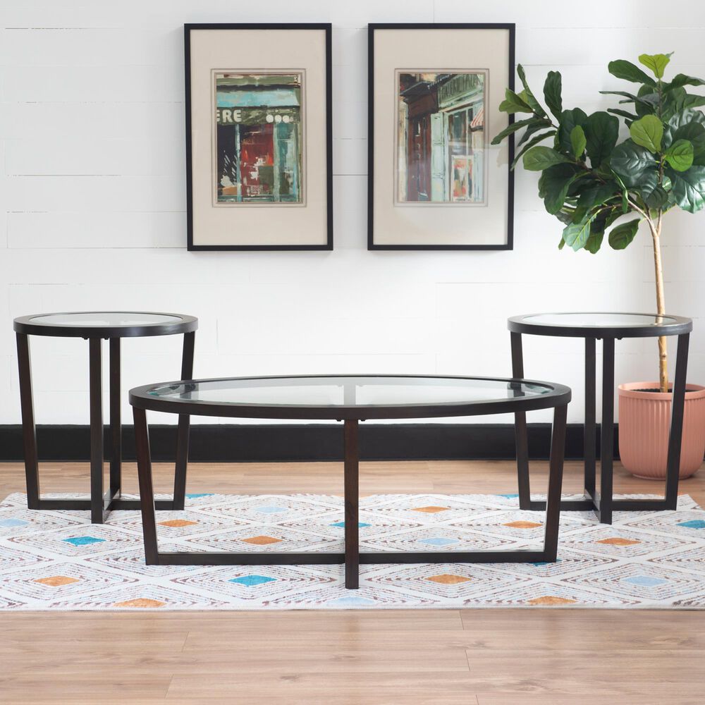 Linden Boulevard 3 Pack Tables in Brown Cherry, , large