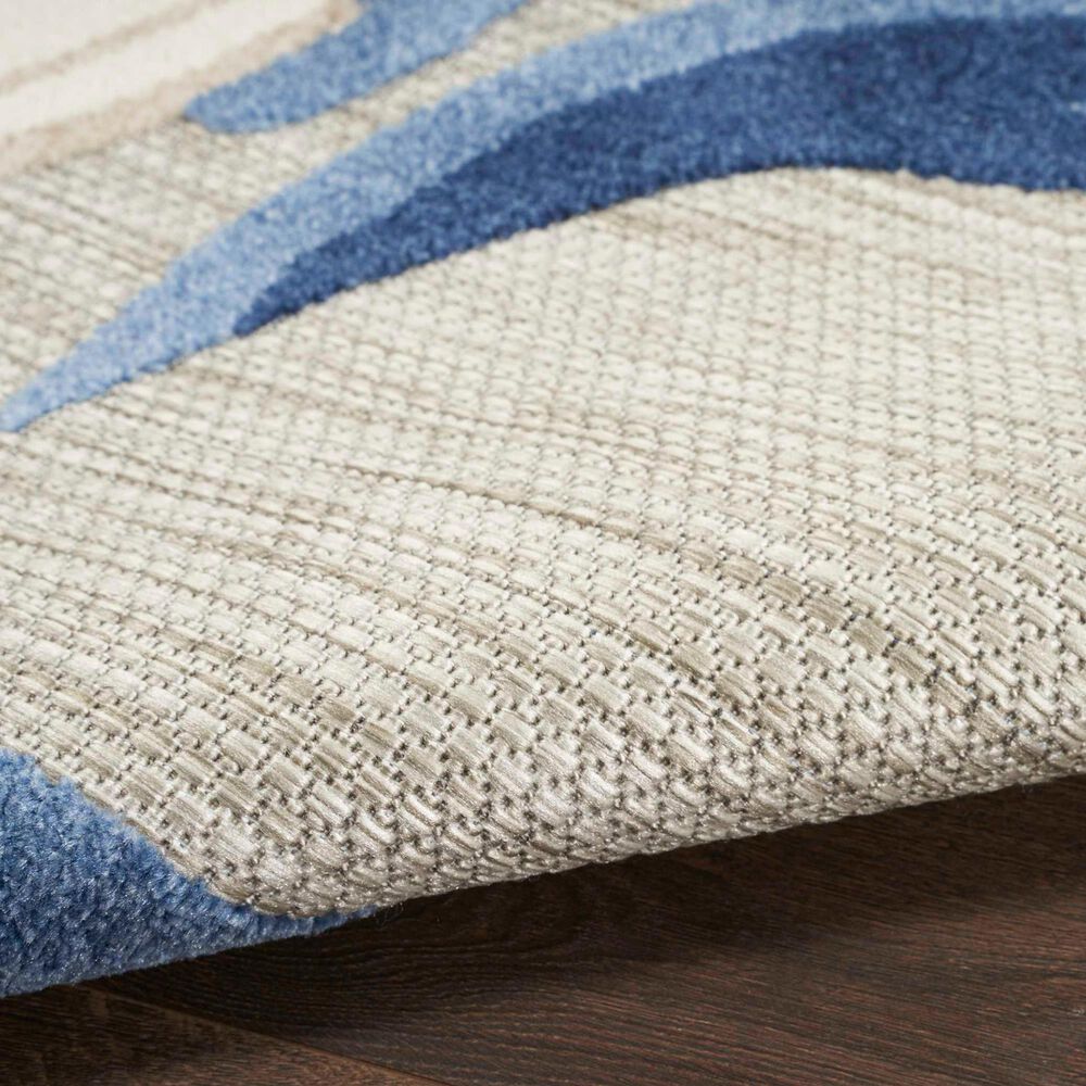 Nourison Aloha ALH33 7&#39;10&quot; x 10&#39;6&quot; Blue and Grey Indoor/Outdoor Area Rug, , large