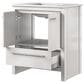 Lexora Home Lafarre 30" Single Bathroom Vanity in White with 2 cm White Cultured Marble Top and Rectangular Sink, , large