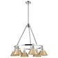 Golden Lighting Orwell 6-Light Chandelier with Brushed Champagne Bronze Shade in Chrome, , large