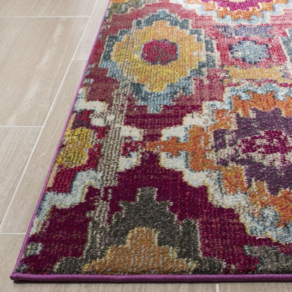 Safavieh Monaco MNC265Q 4&#39; x 5&#39;7&quot; Red and Blue Area Rug, , large