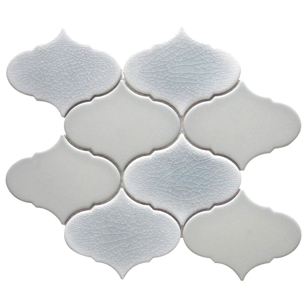 Emser Retro II Silver Cloud 9" x 10" Porcelain Mosaic Sheet, , large