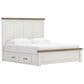 Ashley Savonport King Storage Panel Bed in White and Brown, , large
