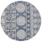 Safavieh Micro-Loop MLP607M 5" Round Blue and Ivory Area Rug, , large