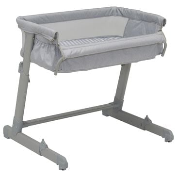 Delta Bedside Bassinet Sleeper in Grey Stripes, , large
