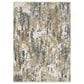 Oriental Weavers Echo Abstract Beige and Blue 7"10" x 10"10" Area Rug, , large