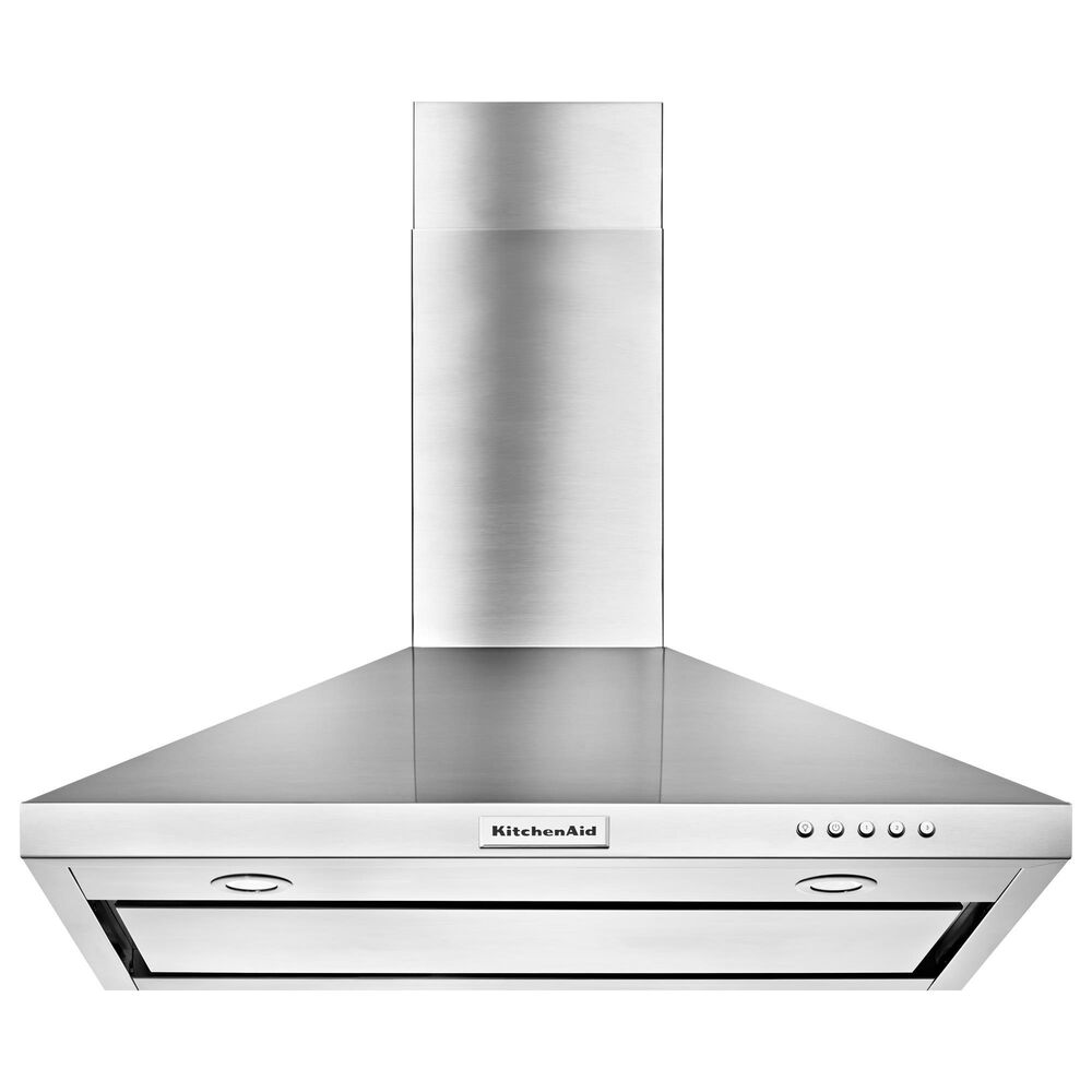 KitchenAid 4-Piece Kitchen Package with 30&quot; Combination Microwave Wall Ovens, 36&quot; Cooktop, 36&quot; Canopy Hood and Dishwasher in Stainless Steel and Black, , large