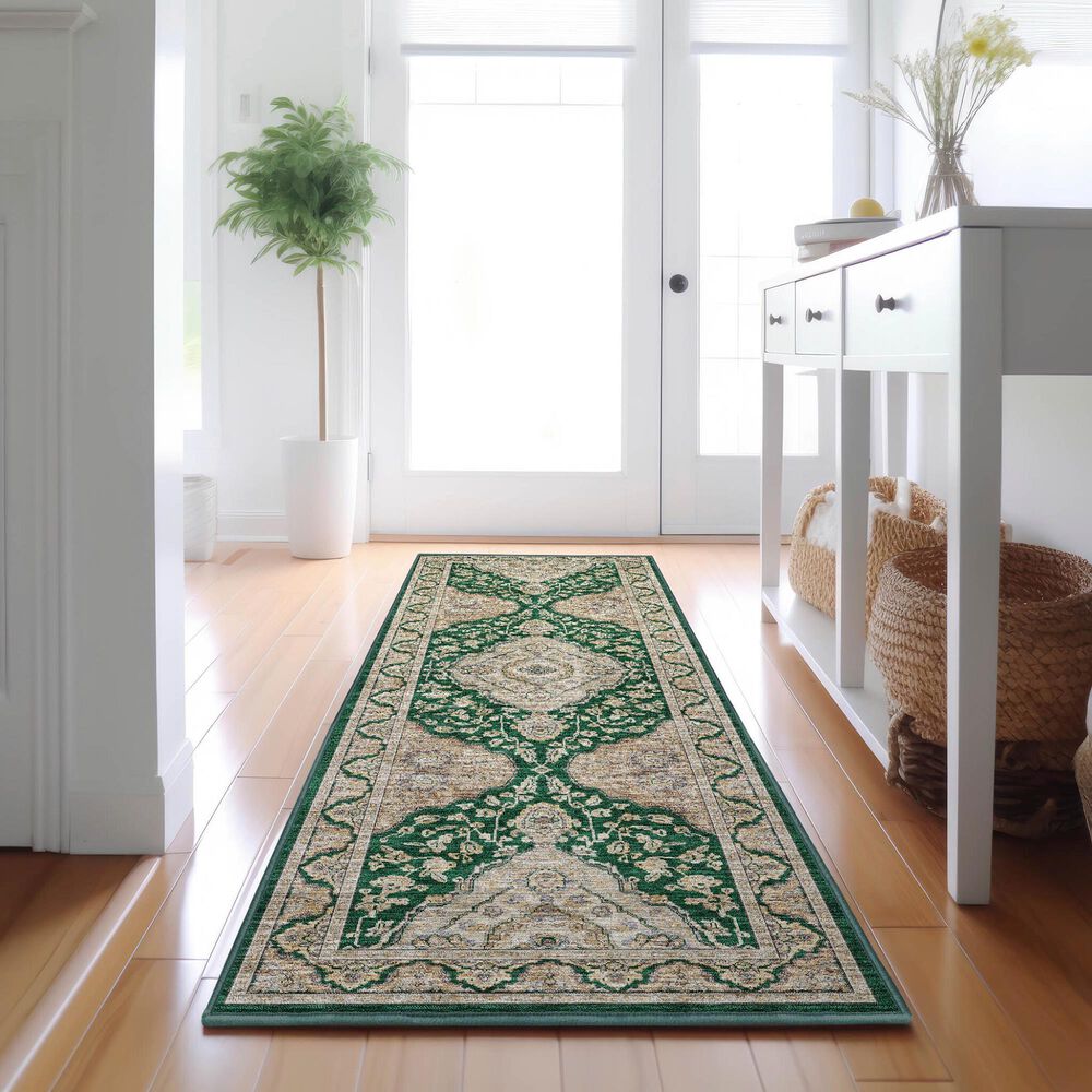 Dalyn Rug Company Hatay 2&#39;3&quot; x 7&#39;6&quot; Emerald Runner, , large