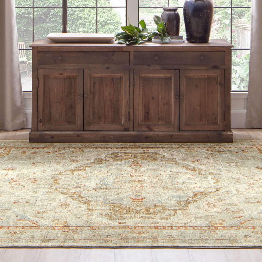 Karastan Adalia RG848-741 5&#39; x 7&#39;6&quot; Cream Area Rug, , large