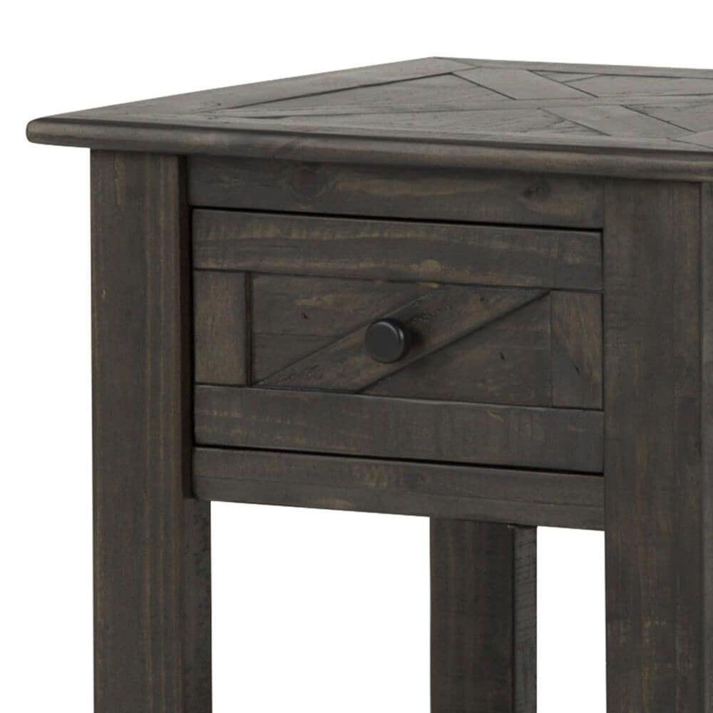 Nicolette Home Garrett Rectangular End Table in Weathered Charcoal, , large