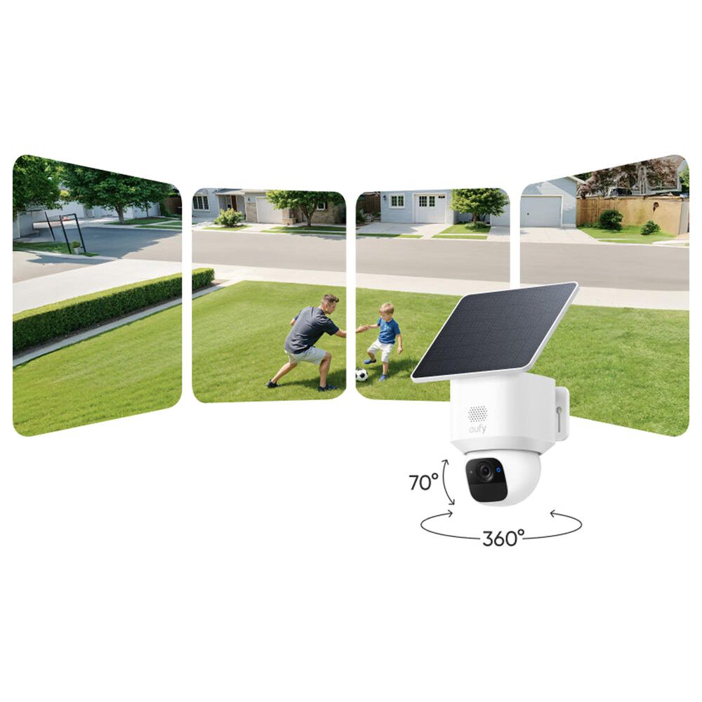 eufy E30 Outdoor SoloCam Security Camera with Solar Panel in White, , large