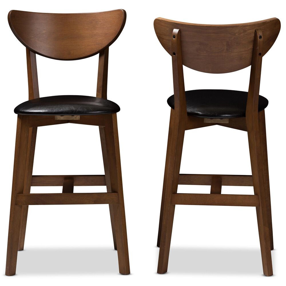 Baxton Studio Eline Counter Stool in Walnut (Set of 2), , large