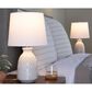 LumiSource Claudia Ceramic Table Lamp in Off White and Polished Nickel (Set of 2), , large