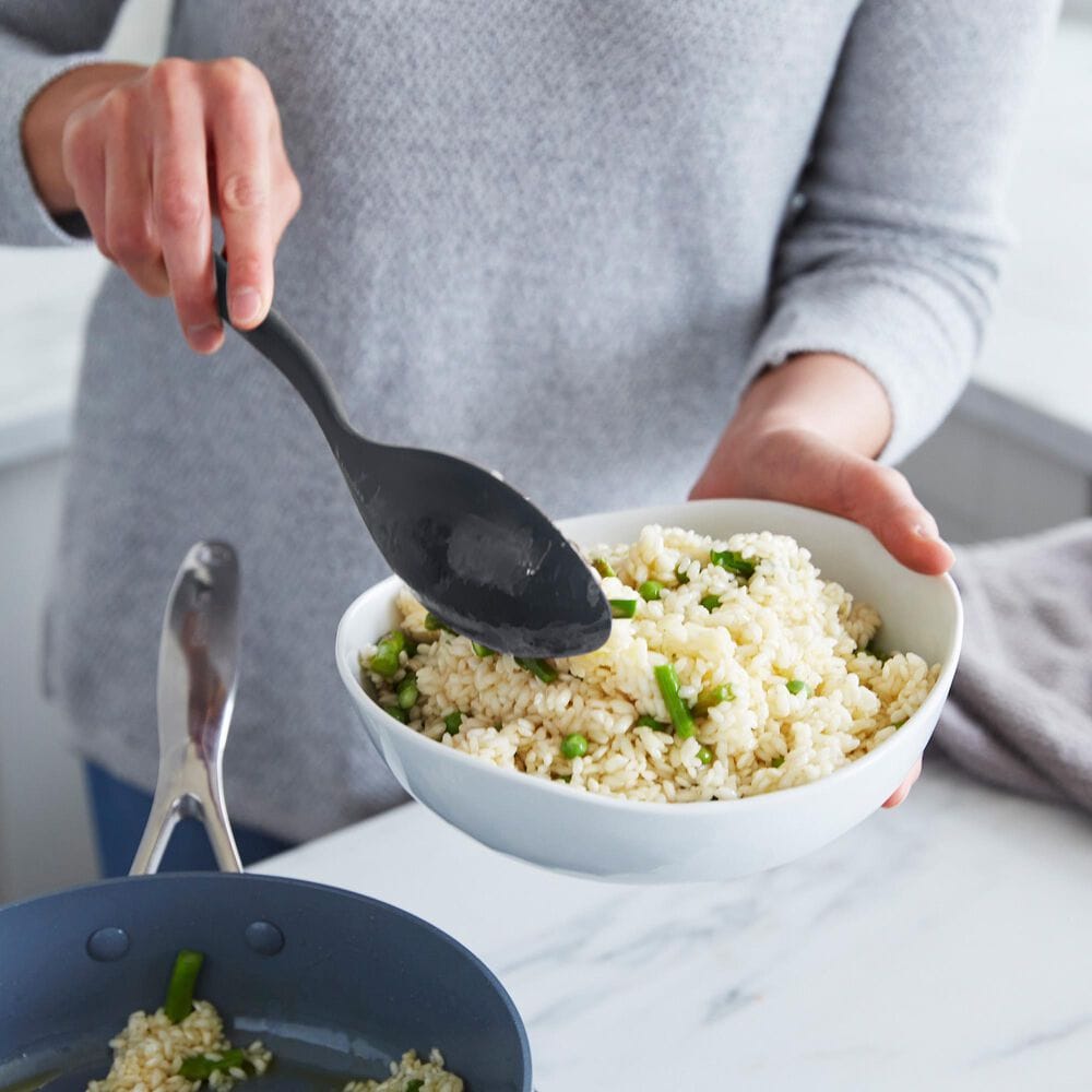 Green Pan Platinum Silicone Solid Spoon in Charcoal Grey, , large