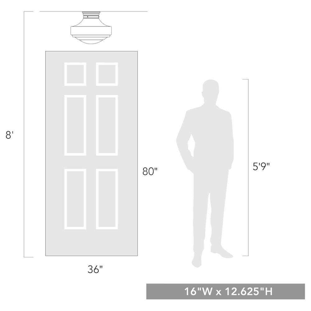 Golden Lighting Ingalls Large Semi-Flush with Clear Glass in Modern Brass, , large