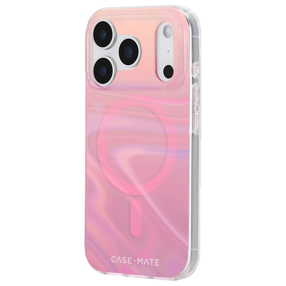 Case-Mate Peach Bubble MagSafe Case for iPhone 17 Pro in Peach Iridescent, , large
