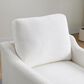 Hearth and Haven Swivel Arm Chair with USB Type-C Ports in White, , large
