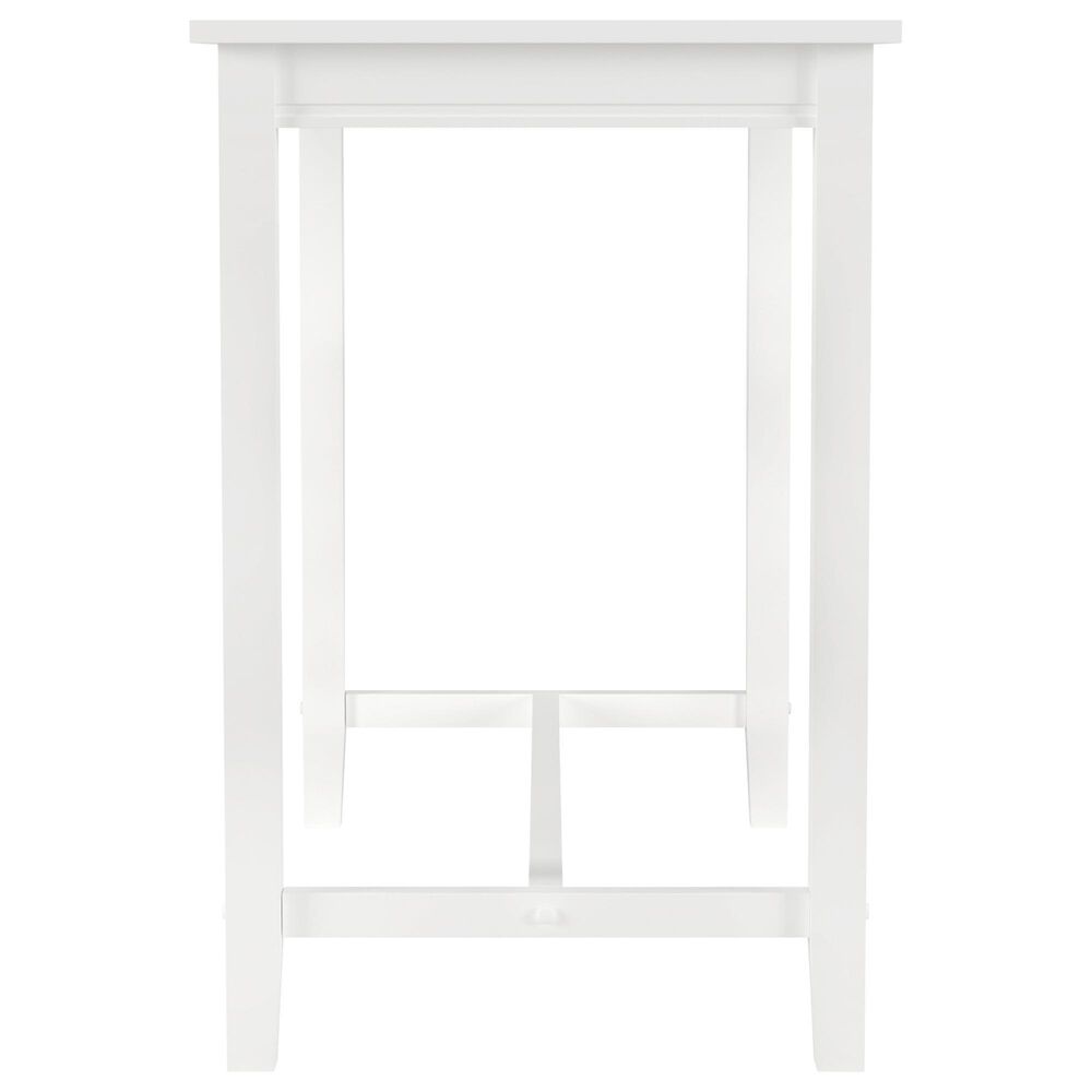 Linon Home Decor Claridge Counter Height Pub Table in Bright White - Table Only, , large