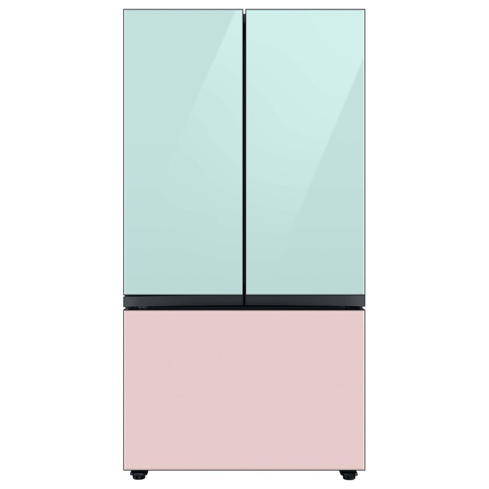 Samsung Bespoke Bespoke 3-Door French Door Refrigerator Top Panel in Morning Blue Glass, , large