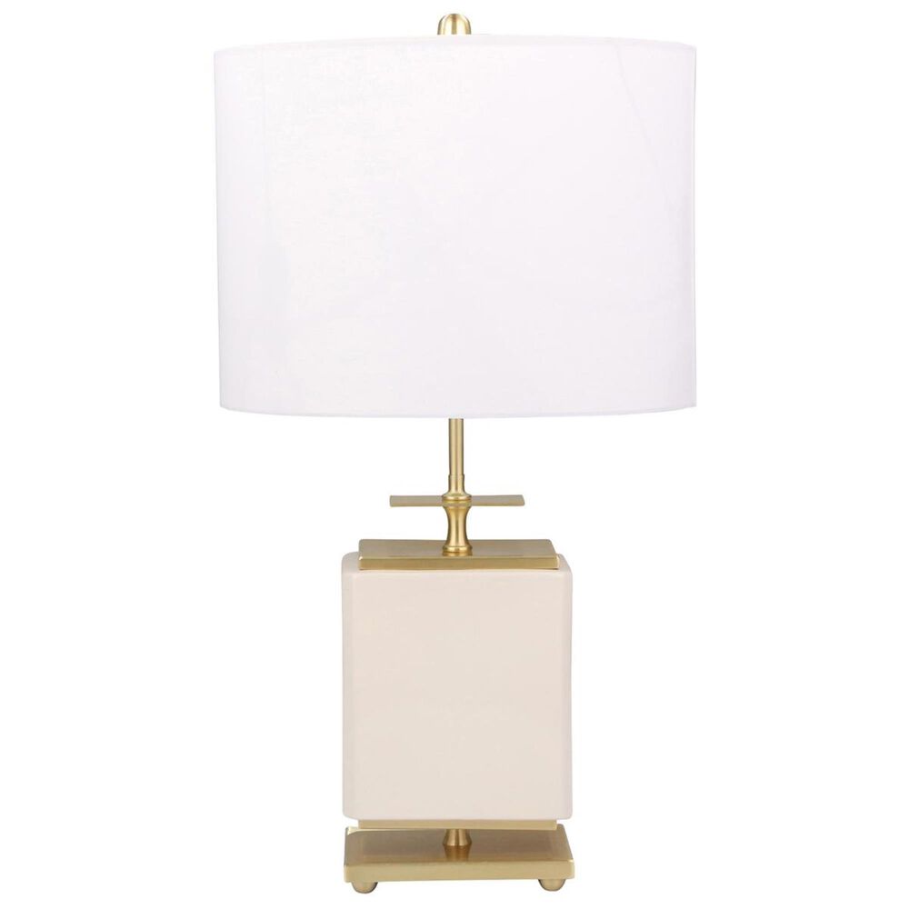 Sagebrook Home 28" Table Lamp in White with Drum Shade, , large