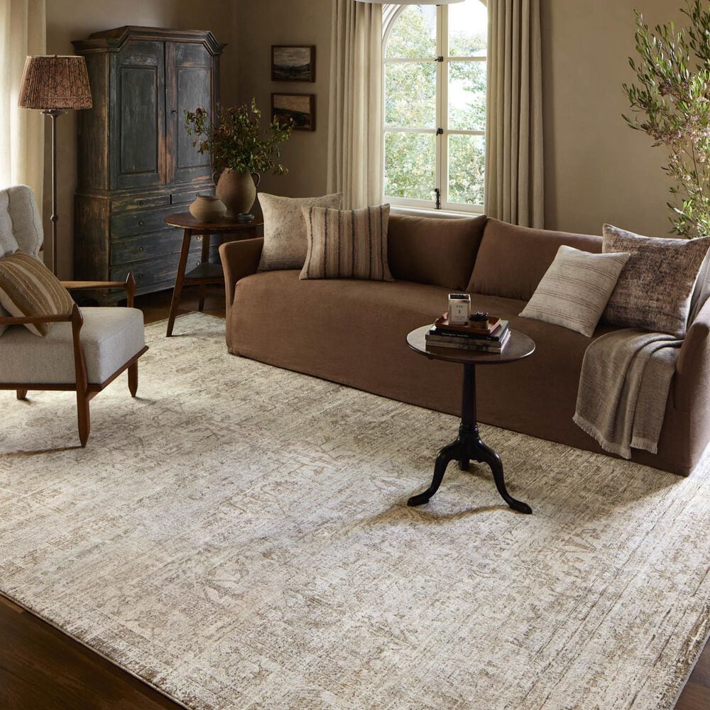 Amber Lewis x Loloi Honora 3&#39;9&quot; x 5&#39;9&quot; Ivory and Natural Area Rug, , large