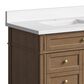 James Martin Brittany 36" Single Bathroom Vanity in Pecan with Single Hole 3 cm White Zeus Silestone Top and Rectangular Sink, , large