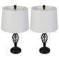 Timberlake 24" Modern Table Lamp with USB Charging Ports and LED Bulbs in Black (Set of 2), , large