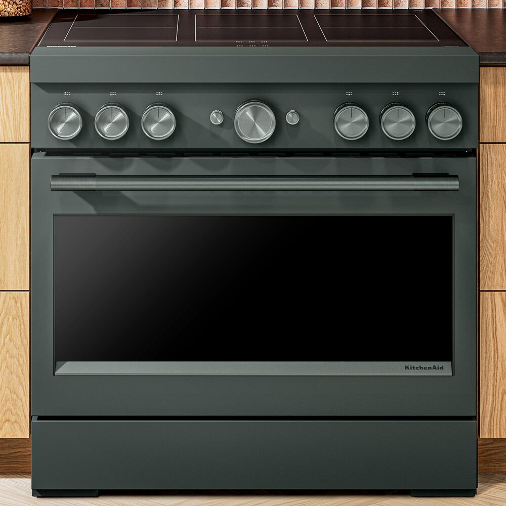 KitchenAid 5.1 Cu. Ft. Freestanding Commercial-Style Induction Range with Air Fry in Juniper, , large