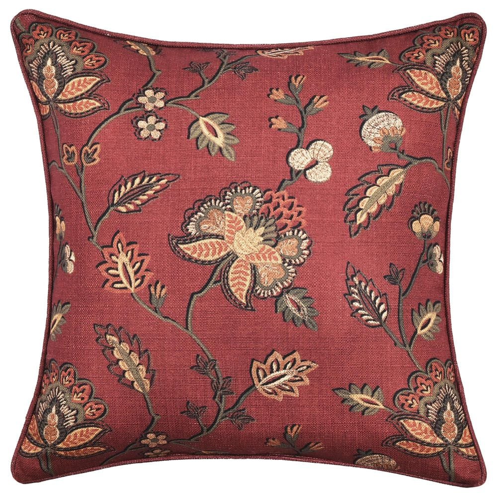 J. Queen New York Bari 20" Square Throw Pillow in Light Green, Gold, and Spice, , large