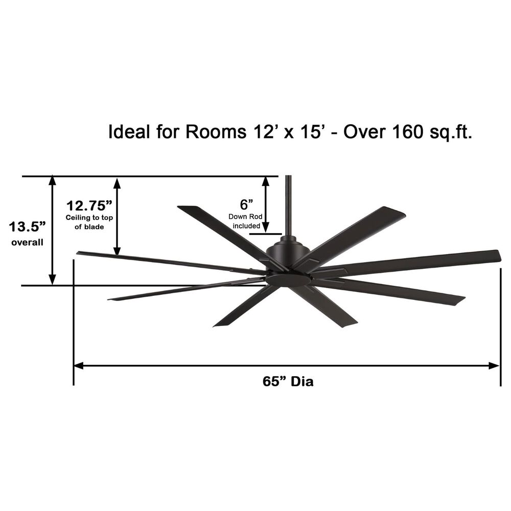 Minka-Aire Xtreme H2O 65" Indoor/Outdoor Ceiling Fan in Coal, , large