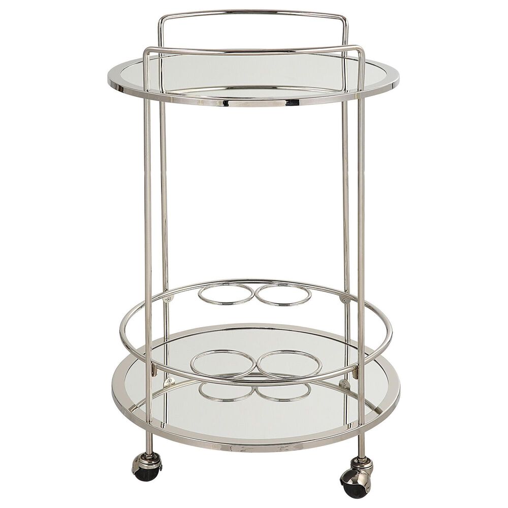 Uttermost Spritz Bar Cart in Polished Chrome, , large