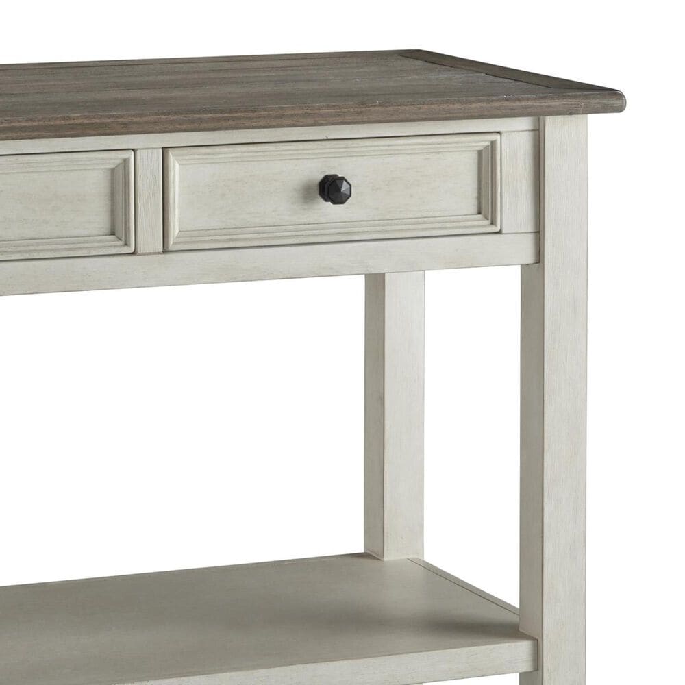 Ashley Bolanburg Sofa Table in Weathered Oak and Antique White, , large