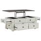 Ashley Havalance Lift-Top Coffee Table in Distressed Vintage White and Weathered Gray, , large