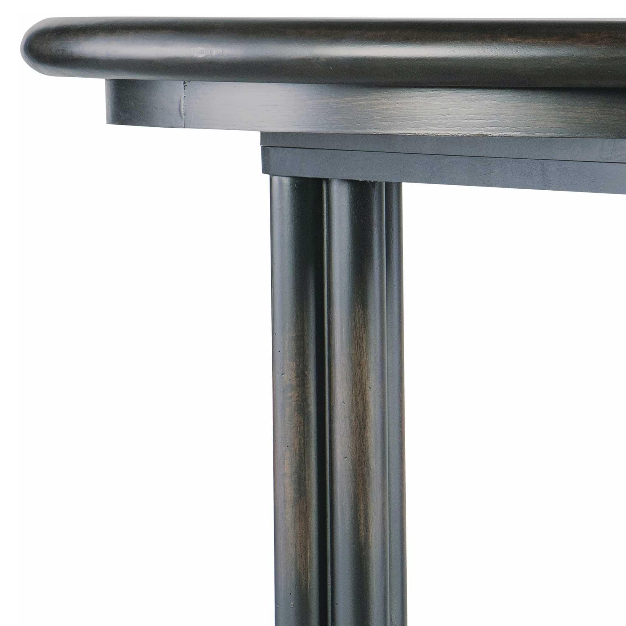 Hooker Furniture Retreat Pole Rattan Round Dining Table in Black