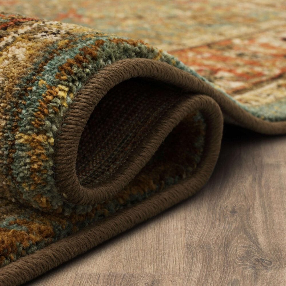 Karastan Spice Market Myanmar Aquamarine 5'3" x 7'10" Area Rug, , large