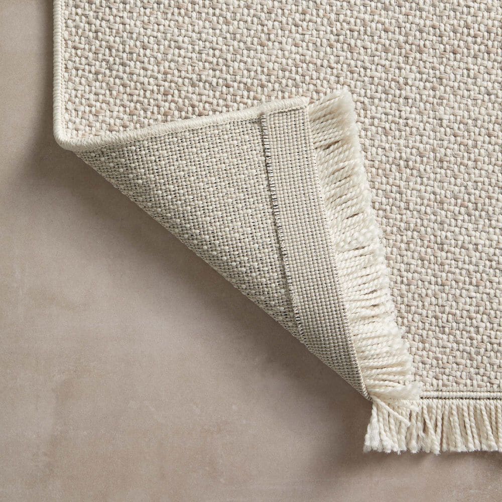 Amber Lewis x Loloi Malibu MAB-01 2&#39;3&quot; x 3&#39;9&quot; Ivory and Dove Indoor/Outdoor Area Rug, , large
